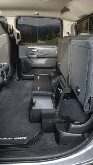 Ram 1500 Underseat Lockbox - Rear - Tuffy Products - Standard Key - Black - `19-`24